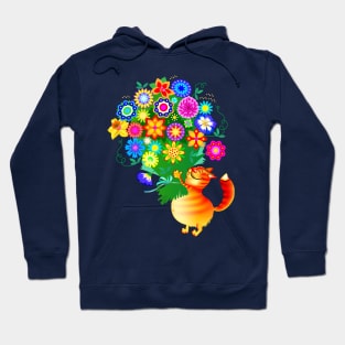 Cat with bouquet of flowers Hoodie